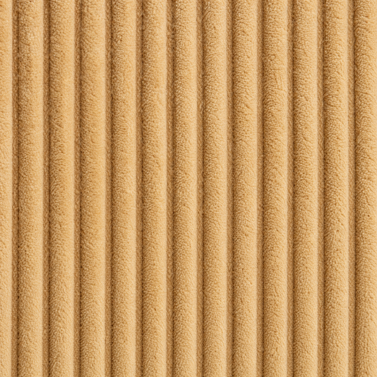 Close-up of sand-coloured corduroy upholstery fabric